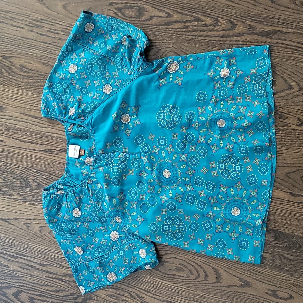 Sonoma boho flowy short sleeve top
